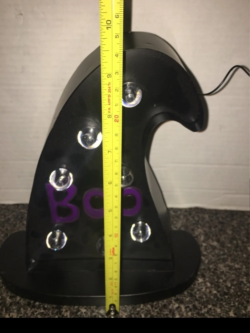 Black Witch Hat 'BOO' LED Marquee Accent